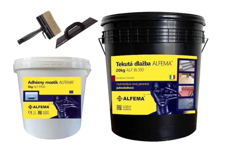 SET NA 10m2 - ALF BL100 Bordová TEKUTÁ DLAŽBA ALFEMA