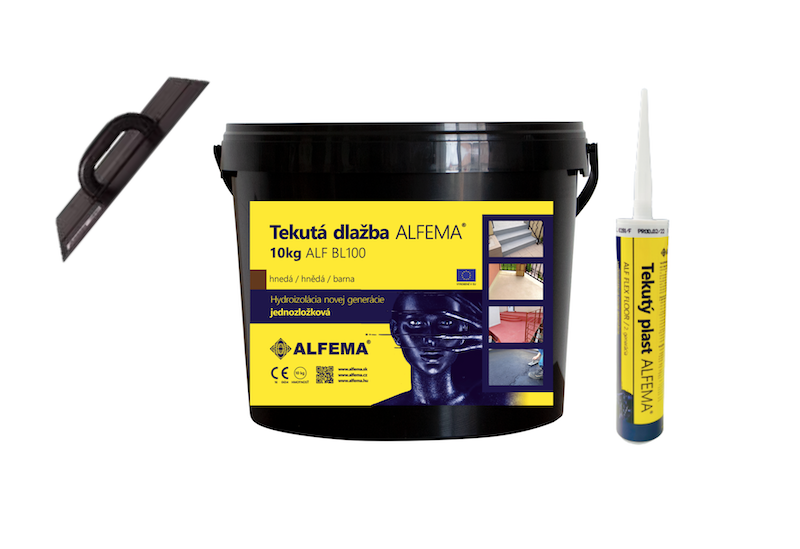 SET NA 5m2 - ALF BL100 Hnedá TEKUTÁ DLAŽBA ALFEMA