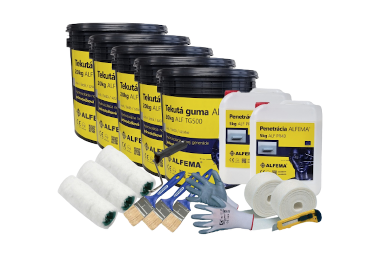 SET NA 80-100m2 - ALF TG500 Šedá TEKUTÁ GUMA ALFEMA