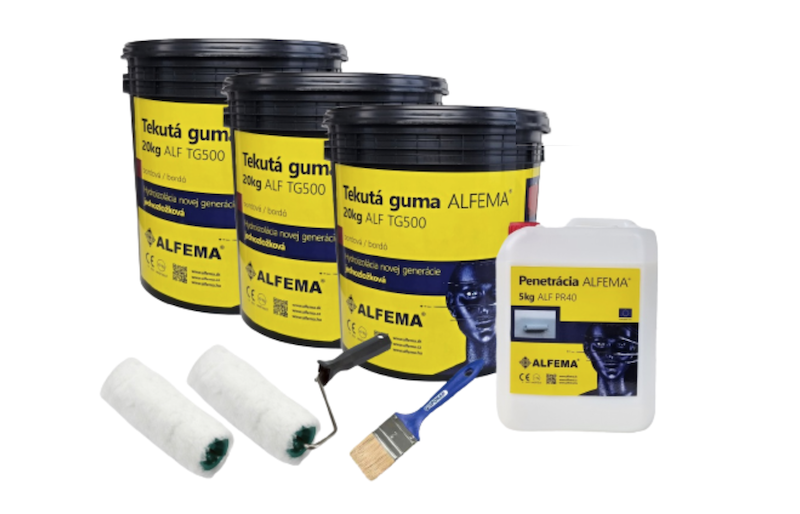 SET NA 40-60m2 - ALF TG500 Bordová TEKUTÁ GUMA ALFEMA 