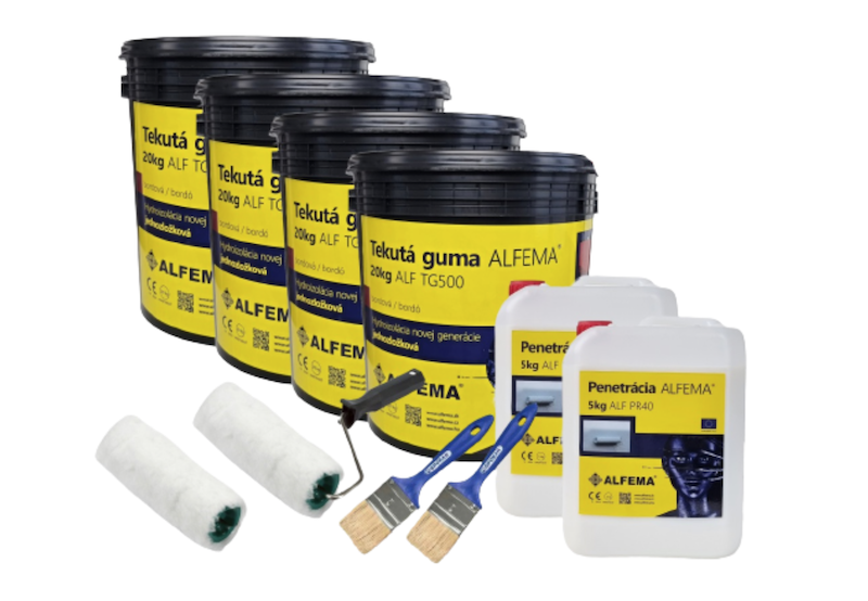 SET NA 60-80m2 - ALF TG500 Bordová TEKUTÁ GUMA ALFEMA 