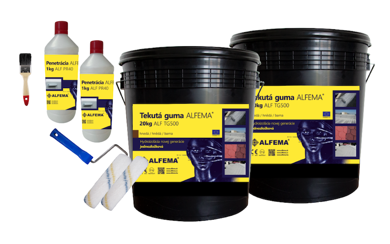 SET NA 25-40m2 - ALF TG500 Hnedá TEKUTÁ GUMA ALFEMA