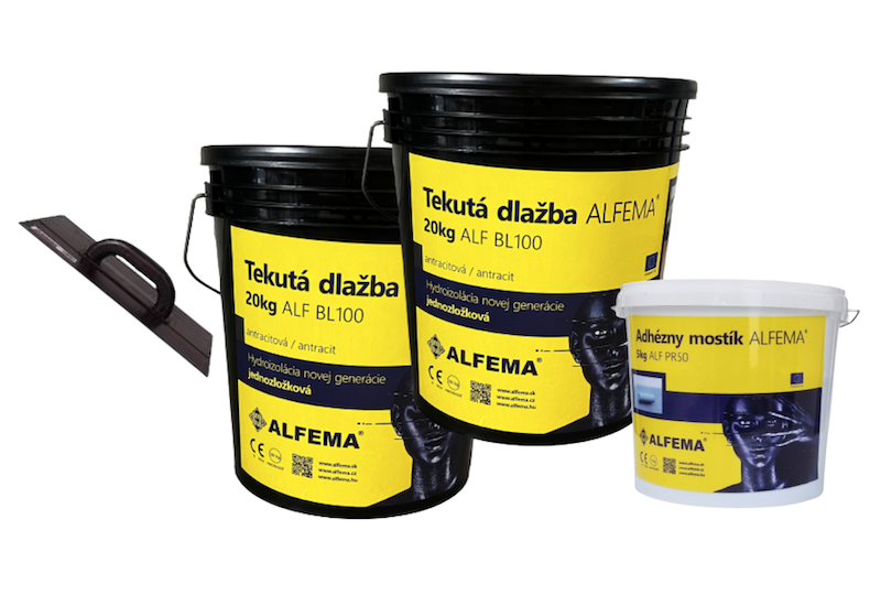 SET NA 20m2 - ALF BL100 Antracitová TEKUTÁ DLAŽBA ALFEMA